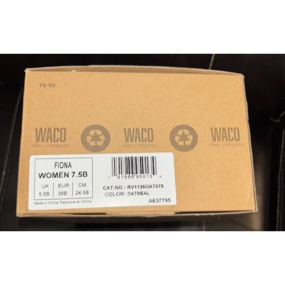 New Women's Waco Fiona Slide in Oatmeal Size 7.5 Suede Leather Greek Design - Picture 12 of 12